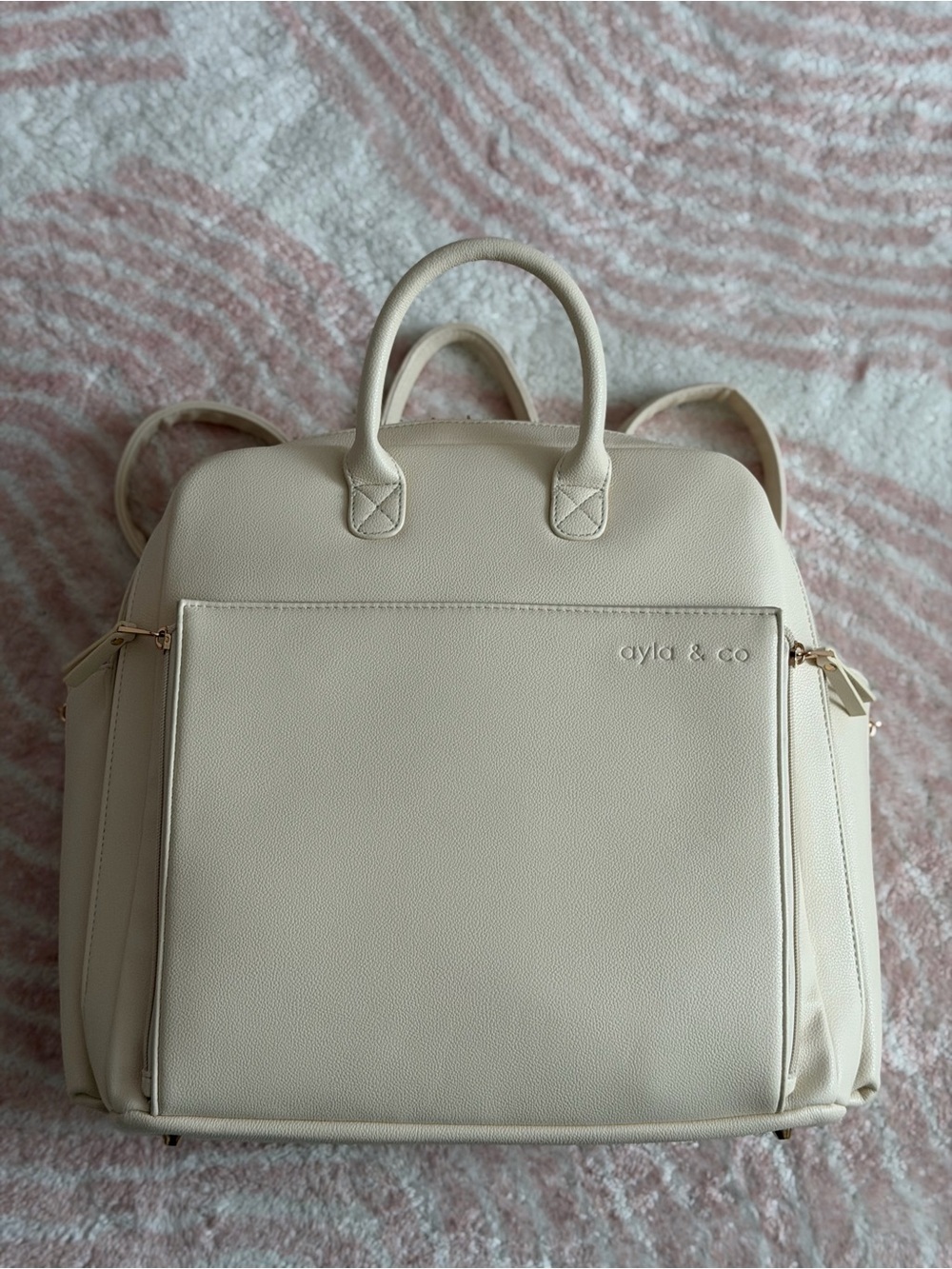 Ayla & Co Large Ivory diaper bag